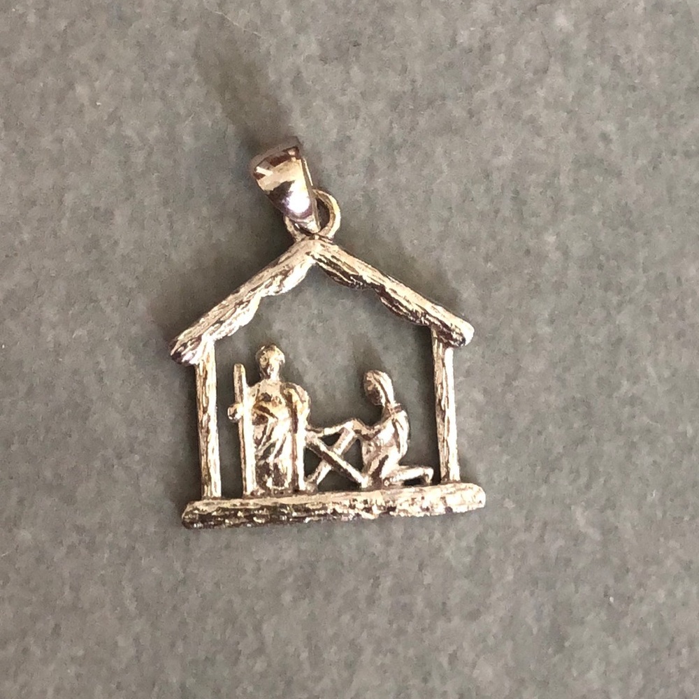 Nativity necklace charm